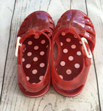 Size 6 Red Jelly Shoes
