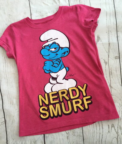 7-8 Years Nerdy Smurf Tshirt