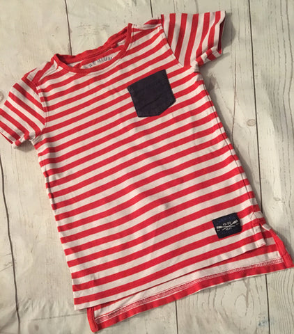 Age 5 Striped Longline Tshirt