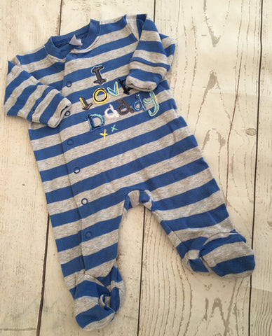 1 Month I love Daddy Sleepsuit