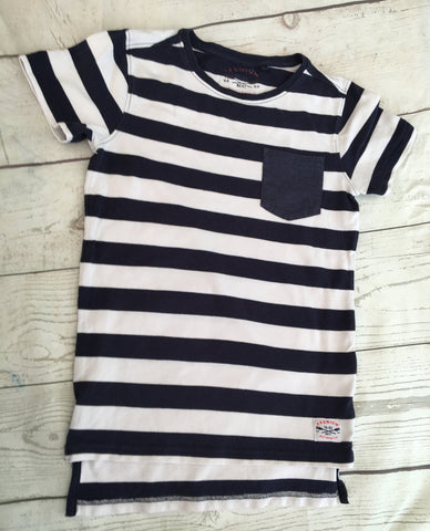 Age 9 Longline Striped Tshirt