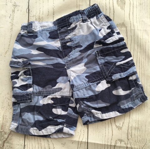 6-9 Months Blue Camouflage Shorts