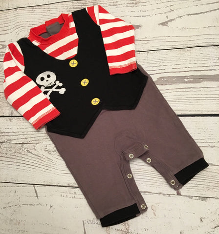 3-6 Months pirate playsuit - Love PreLoved
