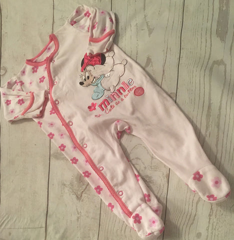 3-6 Months Minnie Mouse Sleepsuit