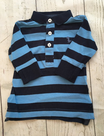 3-6 Months Dinosaur Striped  Rugby Shirt