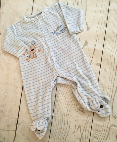 0-3 Months Velour Sleepsuit Unworn