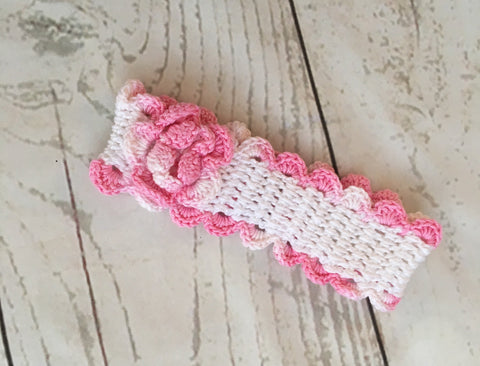 0-3 months Crochet Flower  Headband