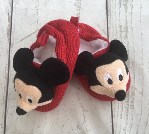 6-12 Months Mickey Mouse Rattle Slippers