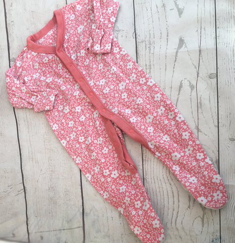 3-6 Months Floral Sleepsuit