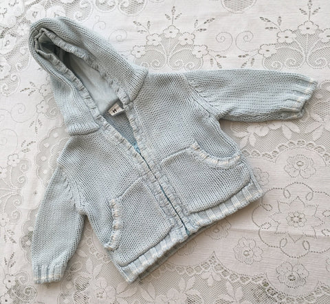 0-3 Months Knitted Zipped hoodie - Love PreLoved