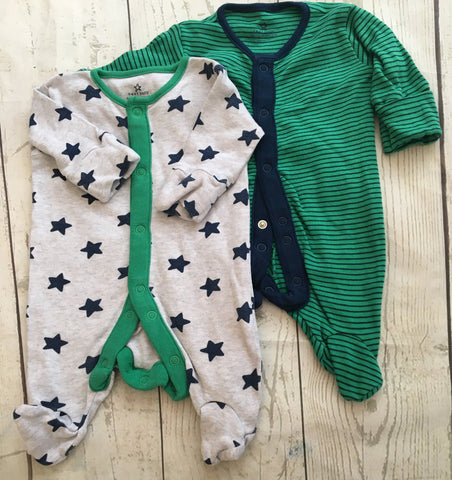 First Size Sleepsuits x2