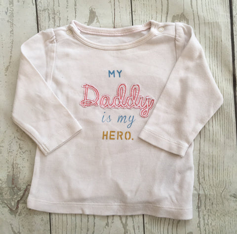 0-3 Months Daddy is My Hero Top