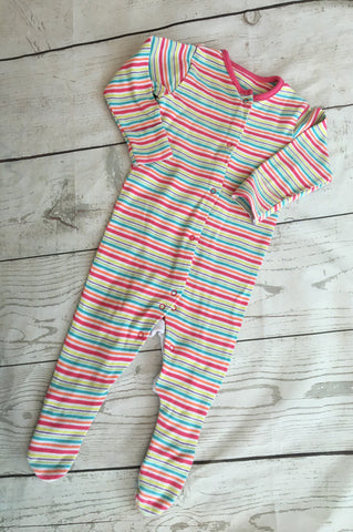 3-6 Months Striped Sleepsuit