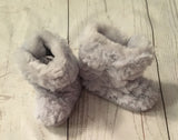 0-6 Months Super Soft Faux Fur Booties