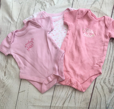 0-3 Months Bodysuits x3