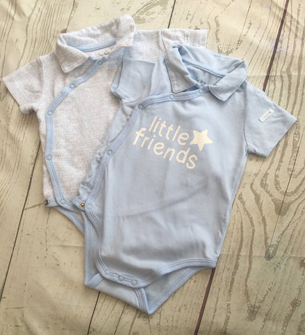 3-6 Months Collared Bodysuits x2