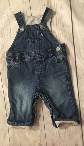 Newborn Denim Lined  Dungarees