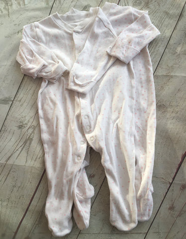 0-3 Months Sleepsuits x2
