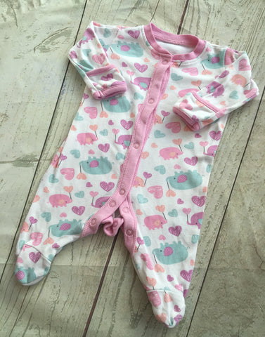 Newborn Elephants Sleepsuit
