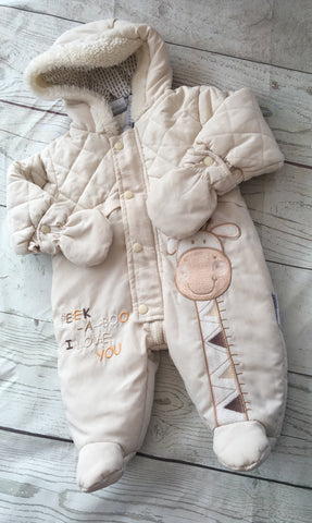 0-3 Months Giraffe Snowsuit