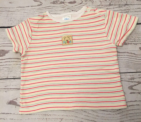 6-9 months short sleeve striped Disney tshirt