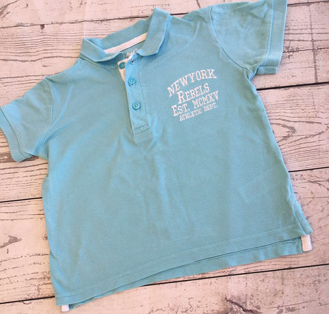 5-6 years boys blue New York short sleeve tshirt