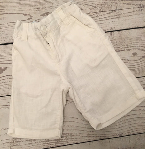 Age 3 next white linen shorts