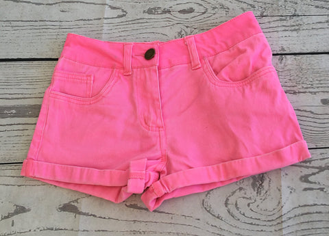7-8 years Fluro pink denim shorts