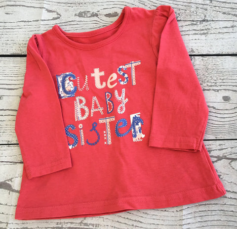 6-9 Months baby sister Top unworn
