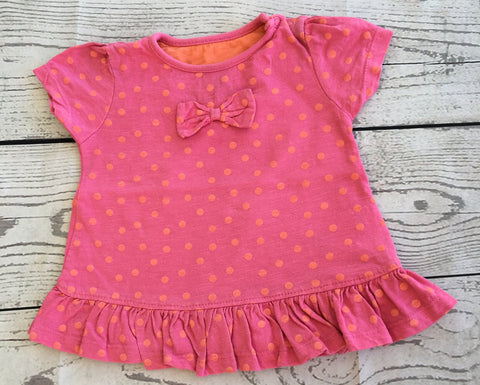 6-9 Months pink spotty Tshirt