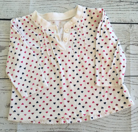 3-6 Months Hearts Top