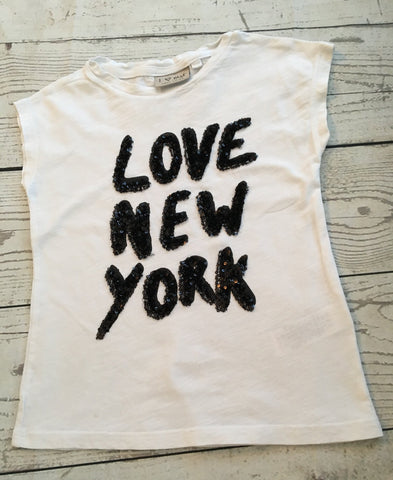 Age 4 next Love newyork sequin Tshirt