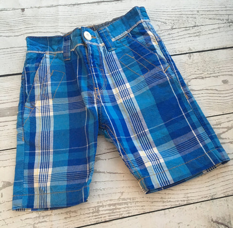 4-5 Years Next Blue Checked Shorts