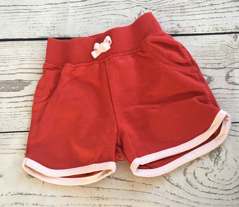 9-12 Months Red Jersey Shorts