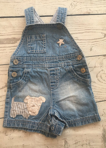 0-3 Months Shortie Dungarees