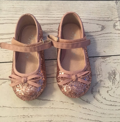 Size 5 Pink Glitter Party Shoes
