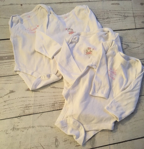 0-3 Months Bodysuits x 4