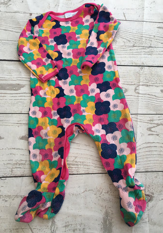 6-9 Months Floral Sleepsuit