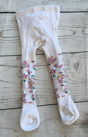 0-3 Months Floral Tights
