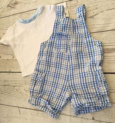 3-6 Months Shortie Dungarees Outfit
