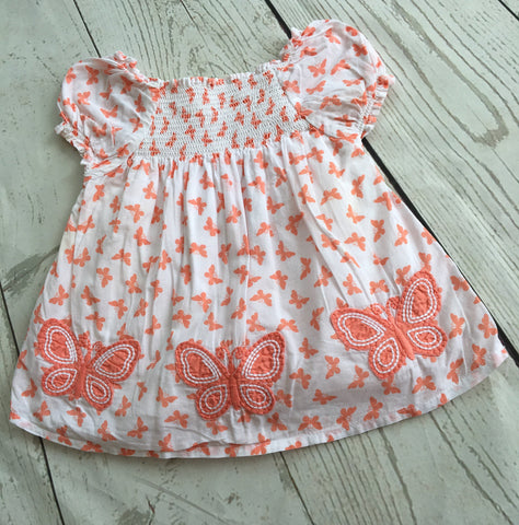 3-6 Months Butterflies lined Smock Top