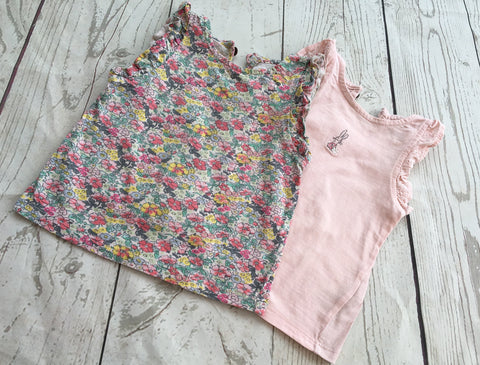 6-9 Months Summer Tops x2