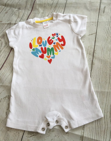 0-3 Months I Love Mummy Rompers Unworn
