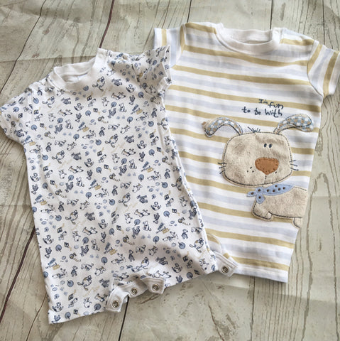 0-3 Months Dog Rompers X2 Unworn