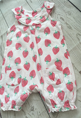 6-9 Months Strawberry Rompers Unworn