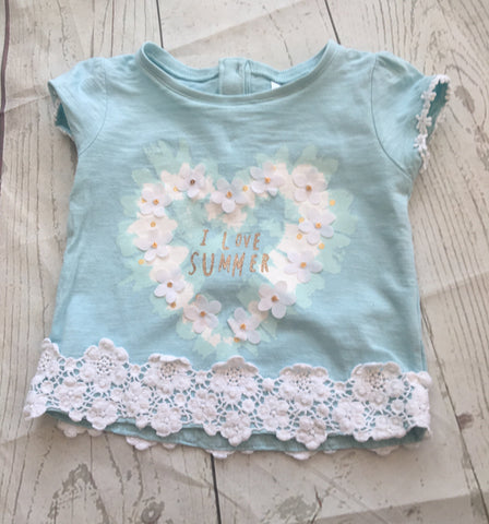 3-6 Months Aqua Tshirt