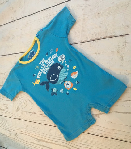 3-6 Months Whale Rompers