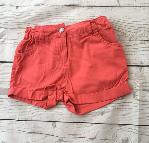 3-4 Years Coral Shorts
