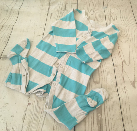 6-9 Months Striped  Sleepsuit