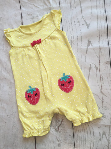 3-6 Months Strawberry Romper Suit